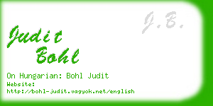 judit bohl business card